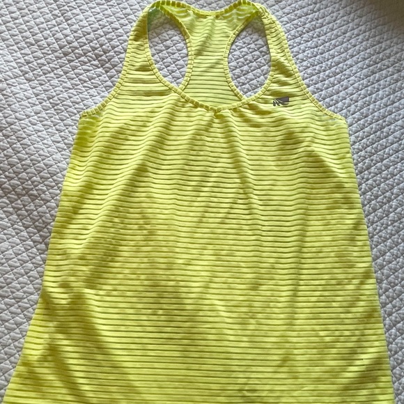Marika Tops Yellow Sports Top Tankwith Lines Poshmark